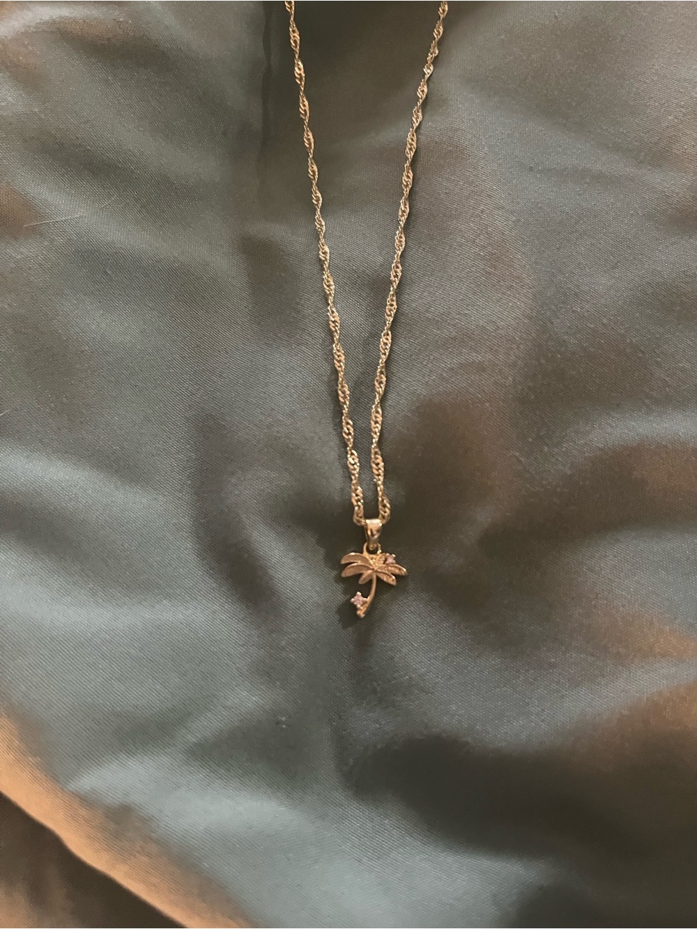 Gold Palm Tree Pendant Necklace - Women Jewelry